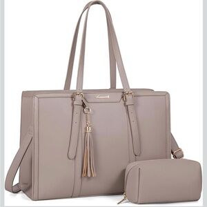 LOVEVOOK Beige Laptop Bag